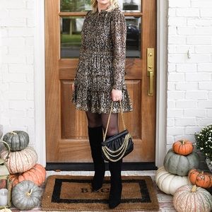 BA&SH Glen Metallic Tiered Minidress